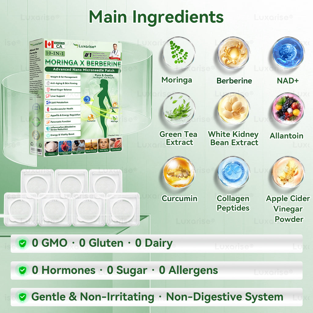𝗟𝘂𝘅𝗮𝗿𝗶𝘀𝗲® 𝗢𝗳𝗳𝗶𝗰𝗶𝗮𝗹 𝗦𝘁𝗼𝗿𝗲 | 𝗠𝗼𝗿𝗶𝗻𝗴𝗮 & 𝗕𝗲𝗿𝗯𝗲𝗿𝗶𝗻𝗲 𝟭𝟬-𝗜𝗡-𝟭 𝗔𝗱𝘃𝗮𝗻𝗰𝗲𝗱 𝗡𝗮𝗻𝗼 𝗠𝗶𝗰𝗿𝗼𝗻𝗲𝗲𝗱𝗹𝗲 𝗣𝗮𝘁𝗰𝗵 🩹(𝗢𝗻𝗰𝗲 𝗮 𝗗𝗮𝘆 - 𝗩𝗶𝘀𝗶𝗯𝗹𝗲 𝗥𝗲𝘀𝘂𝗹𝘁𝘀 𝗶𝗻 𝗝𝘂𝘀𝘁 𝟳 𝗗𝗮𝘆𝘀) 🌿